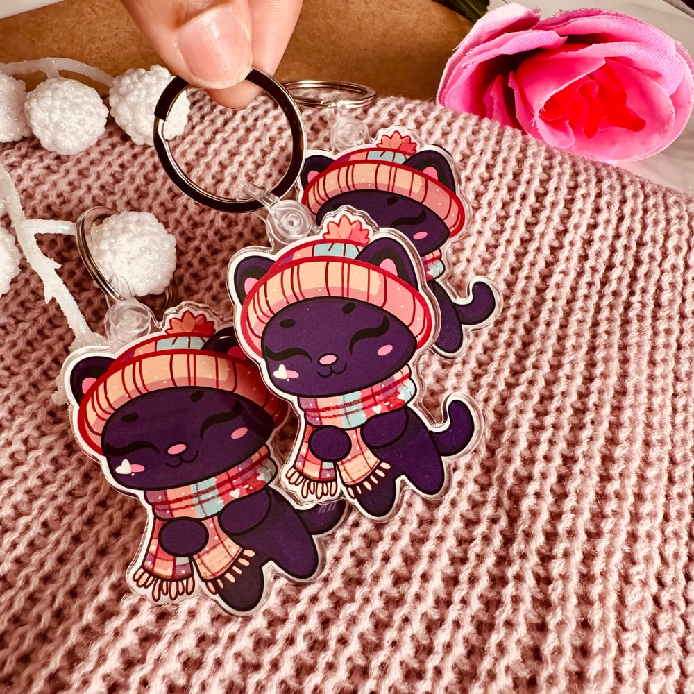 Image of Nyoka's Cozy Hat & Scarf Keychain