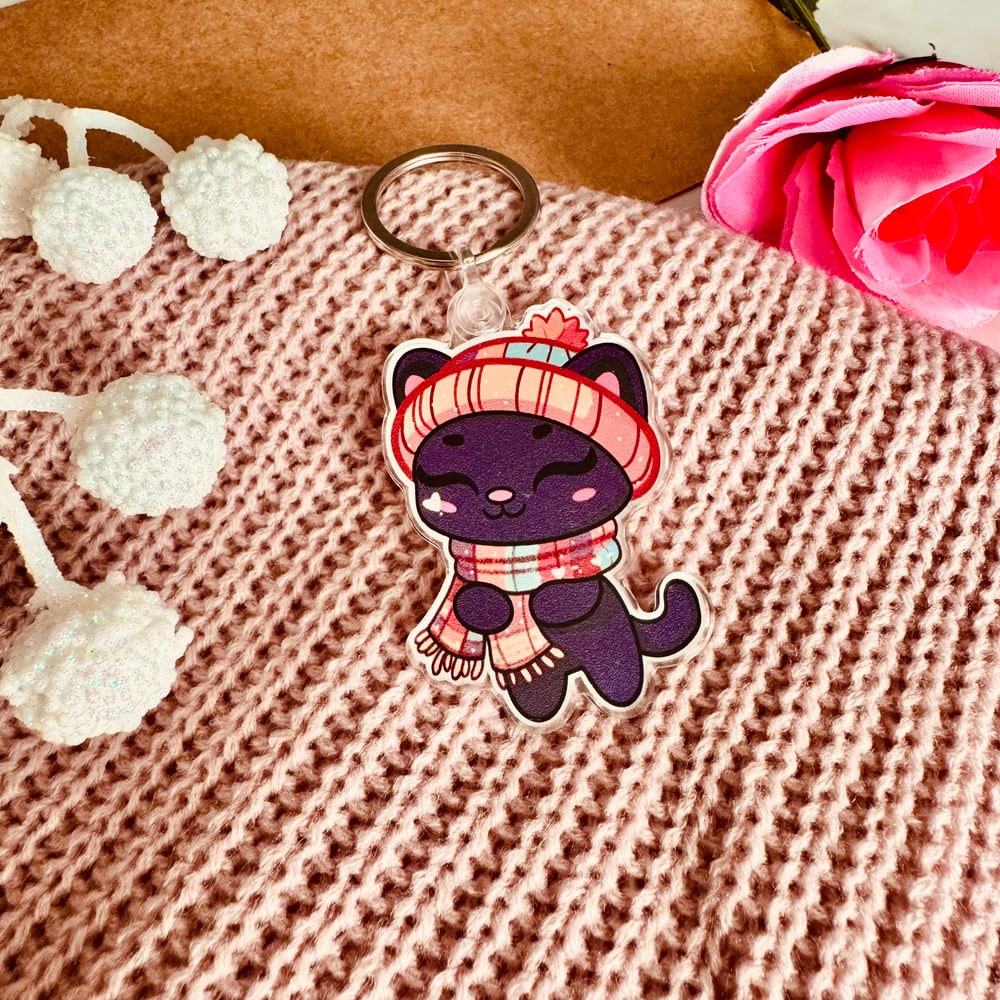 Image of Nyoka's Cozy Hat & Scarf Keychain