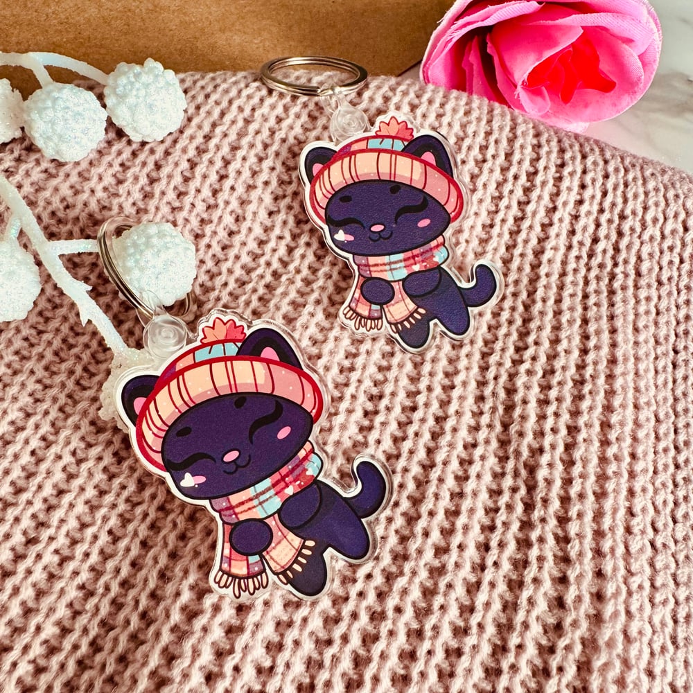 Image of Nyoka's Cozy Hat & Scarf Keychain