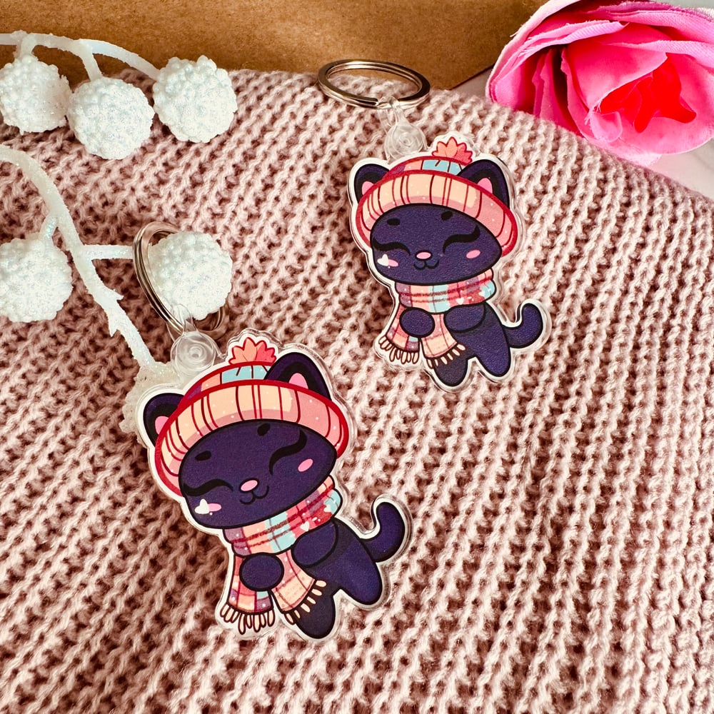 Image of Nyoka's Cozy Hat & Scarf Keychain