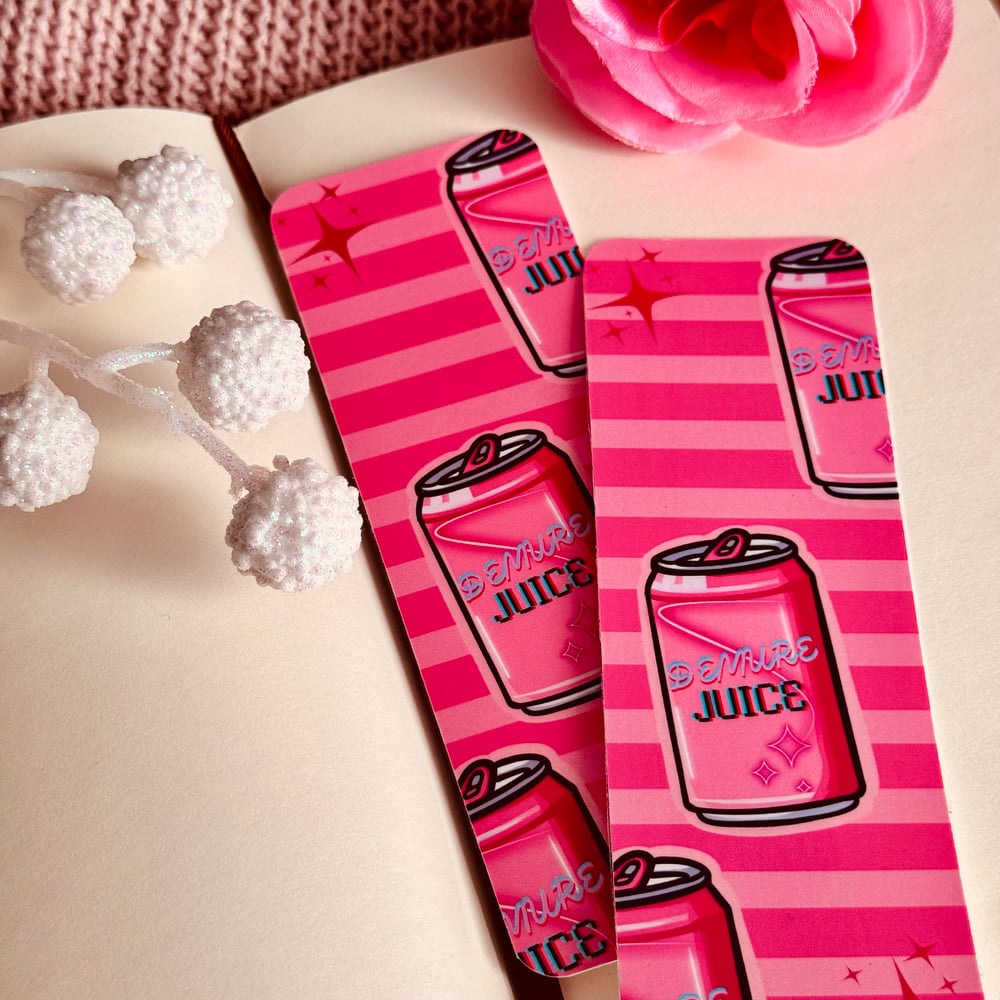 Image of Pink “Demure Juice” Bookmark