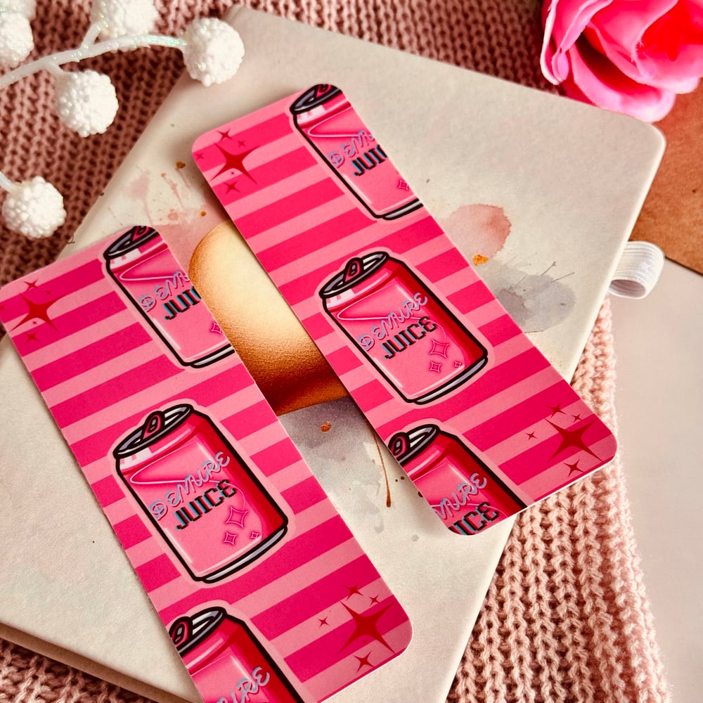 Image of Pink “Demure Juice” Bookmark