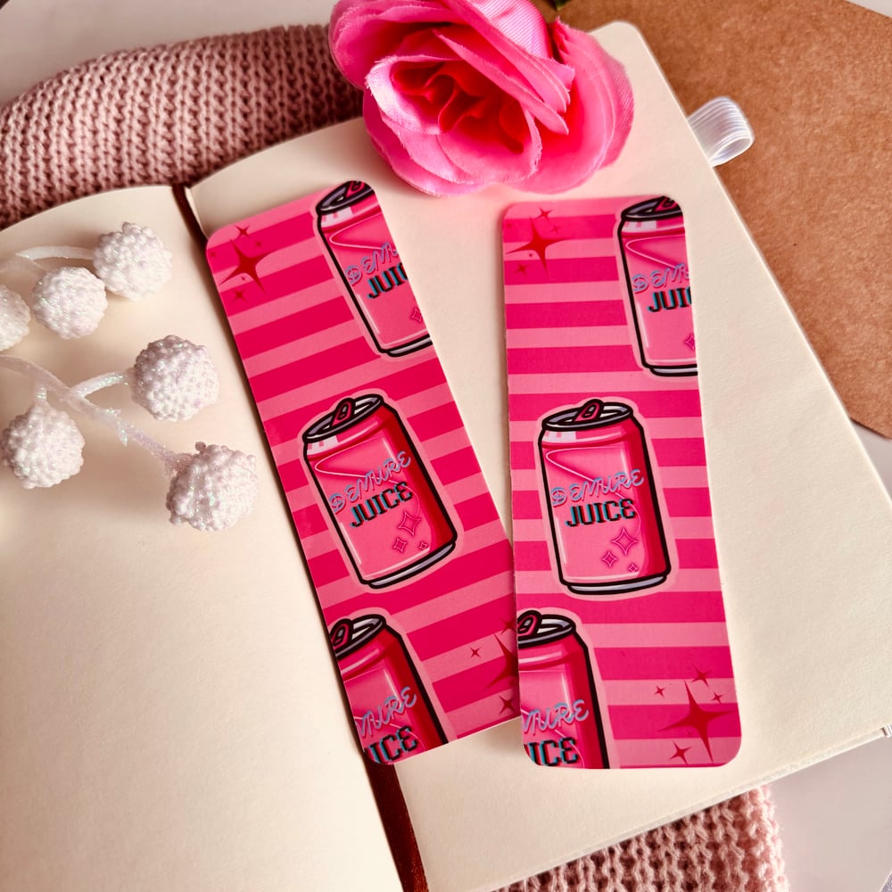 Image of Pink “Demure Juice” Bookmark