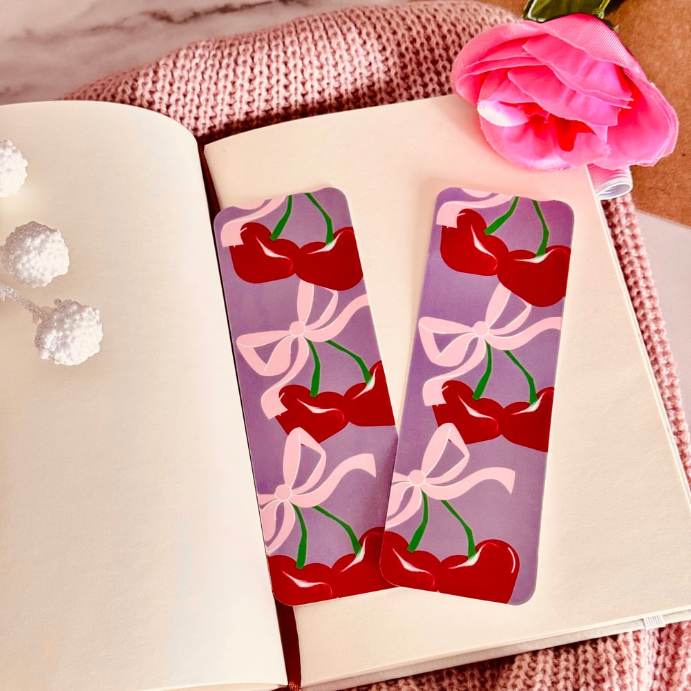 Image of Red Cherry Bookmark 