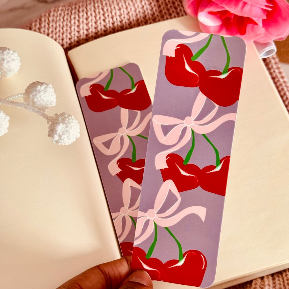 Image of Red Cherry Bookmark 