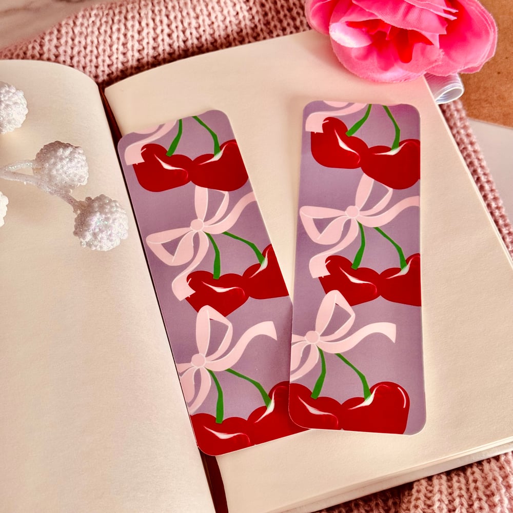 Image of Red Cherry Bookmark 