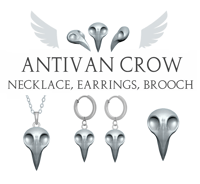 Image of Dragon Age Veilguard Antivan Crow Jewelry - Pin Necklace Earrings - Lucanis