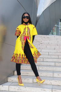 Image 2 of The sika shirt dress - bright yellow 