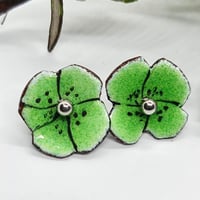 Image 2 of Dainty Flower Stud Enamel Earrings (EJ095)