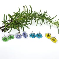 Image 8 of Dainty Flower Stud Enamel Earrings (EJ095)