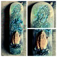 Image 1 of Spray Paint Mixed Media Praying Hands SK8