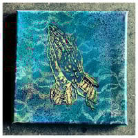 Image 2 of Spray Paint Praying Hands On Canvas