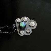 Image 1 of I dream of the Sea ancient Roman glass and silver necklace