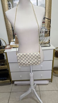 Image 1 of White Checkered Pochette