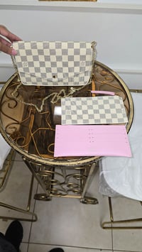 Image 2 of White Checkered Pochette