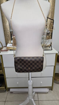 Image 1 of Brown Chexkered Pouchette