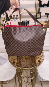 Image 1 of Brown 🧸 Checkered Slouch Bag