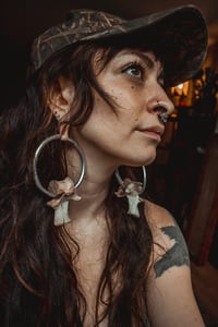 Image 1 of Deer bone hoops for stretched lobes