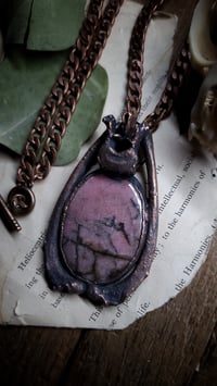 Image 4 of Cat Bone and Rhodonite Amulet