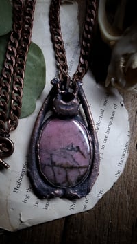 Image 3 of Cat Bone and Rhodonite Amulet