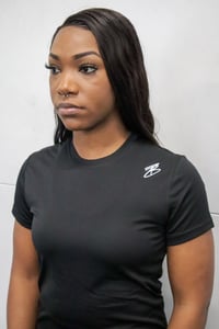 Image 1 of women's performance Tshirt Short Sleeve (Black)