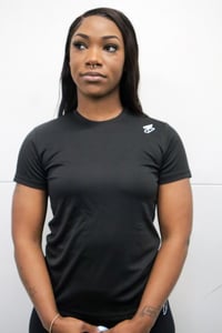 Image 2 of women's performance Tshirt Short Sleeve (Black)