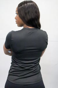 Image 3 of women's performance Tshirt Short Sleeve (Black)