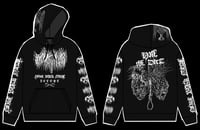 "Noise Black Metal Terror" Hoodie - Medium and Large - + patch and sticker