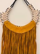 Image 5 of Mustard Leather & Cowrie Necklace