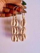 Image 2 of Cowrie Rainfall Earrings