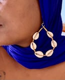 Image 1 of Cowrie Teardrop Earrings