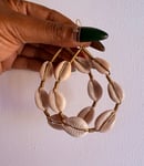 Image 2 of Cowrie Teardrop Earrings