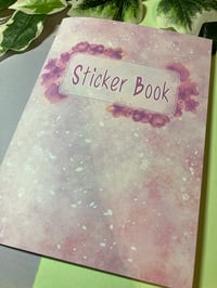 Image 2 of Reusable Blank Stickerbook, Handmade Pink Floral Sticker Book with 40 Pages for safekeeping