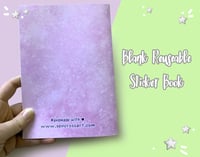 Image 4 of Reusable Blank Stickerbook, Handmade Pink Floral Sticker Book with 40 Pages for safekeeping