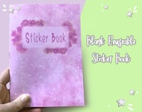 Image 5 of Reusable Blank Stickerbook, Handmade Pink Floral Sticker Book with 40 Pages for safekeeping