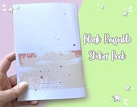 Image 2 of Reusable Blank Stickerbook, Handmade Flower Girl Sticker Book with 40 Pages for safekeeping