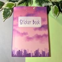 Image 1 of Reusable Blank Stickerbook, Handmade Skyline Sticker Book with 40 Pages for safekeeping