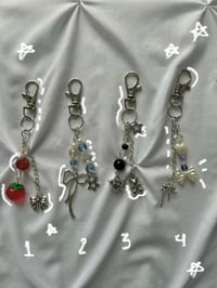silver aesthetic handmade keychain 