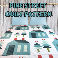 Image 1 of PINE STREET Quilt Pattern 70" x 86" by Carrie-Along-Quilts 