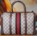 Image of Vtg Gucci Brown Monogram Boston Bag.