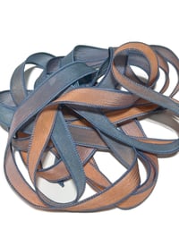 Image 2 of 1PC. FARMERS MARKET 42" Hand Dyed Finished Edge Silk Wrist Wrap Bracelet/Jewelry/Craft Ribbons