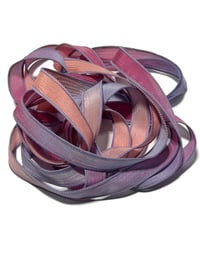 Image 2 of 1PC. FRUIT SMOOTHIE 42" Hand Dyed Finished Edge Silk Wrist Wrap Bracelet/Jewelry/Craft Ribbons