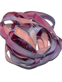 Image 5 of 1PC. FRUIT SMOOTHIE 42" Hand Dyed Finished Edge Silk Wrist Wrap Bracelet/Jewelry/Craft Ribbons