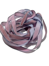 Image 4 of 1PC. VINTAGE ROSE 42" Hand Dyed Finished Edge Silk Wrist Wrap Bracelet/Jewelry/Craft Ribbons