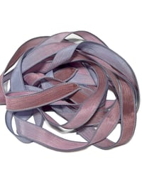 Image 1 of 1PC. VINTAGE ROSE 42" Hand Dyed Finished Edge Silk Wrist Wrap Bracelet/Jewelry/Craft Ribbons