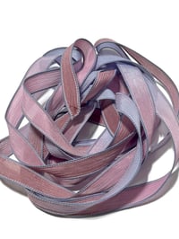 Image 5 of 1PC. VINTAGE ROSE 42" Hand Dyed Finished Edge Silk Wrist Wrap Bracelet/Jewelry/Craft Ribbons