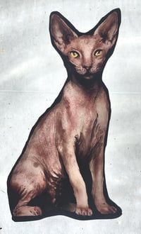 Image 1 of Stained glass sphynx cat