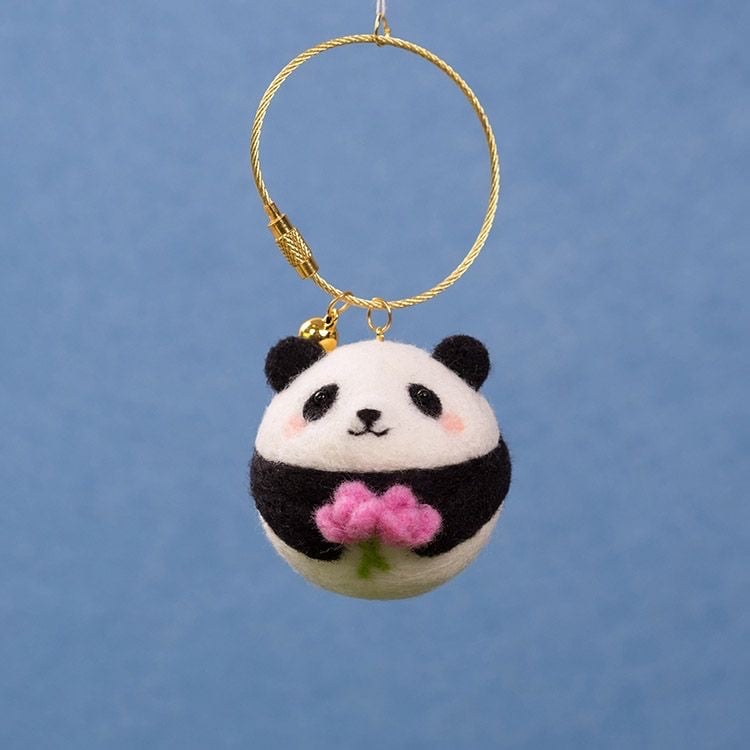 Image of Popo the Panda, DIY Needle Felting Kit