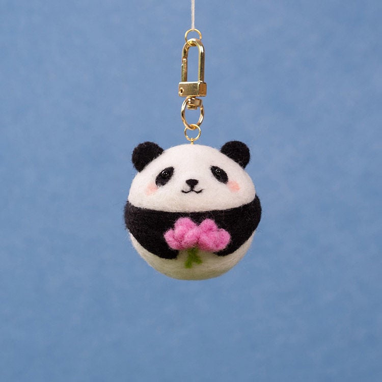 Image of Popo the Panda, DIY Needle Felting Kit