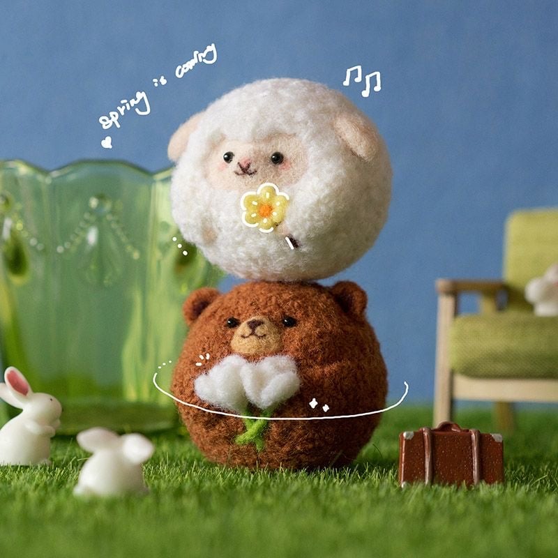 Image of 3 DIY Needle Felting Kit Sets